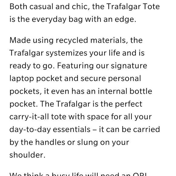 Ori London Trafalagar  Tote Bag - Picture 4 of 5